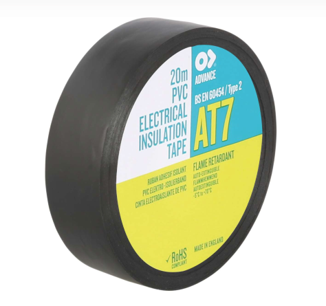Advance Tape AT 7 PVC-Isolierband Zumbel Tape, schwarz, 33m,19mm