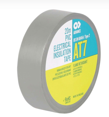 Advance Tape AT 7 PVC-Isolierband Zumbel Tape, grau, 33m,19mm